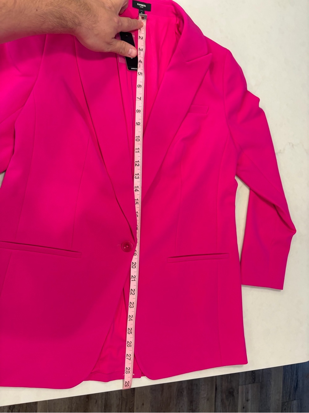 Express Double-Breasted Royal Blue, pink, and orange Blazer, sport jacket